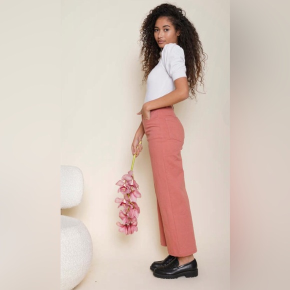Whimsy & Row Flora Wide Leg Pant in Terracotta Pink - Picture 9 of 13